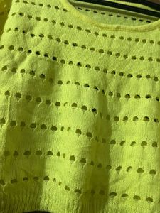 Neon Green Knit Top
