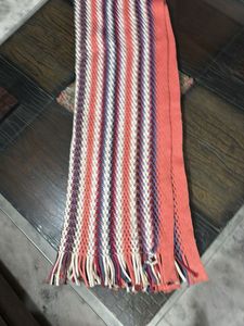 Striped Knit Throw Muffler (stal