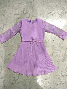 Lavender Pleated Dress