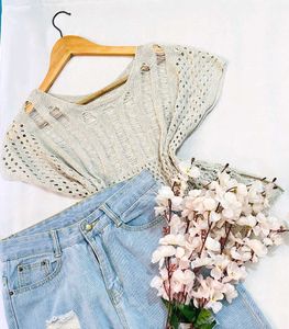 Pinterest Crochet Oversized Grey Top B