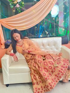 Elegant Orange Lehenga Choli Set