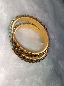 Silkthread Kundan Bangles