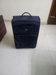 Navy Blue Rolling Suitcase