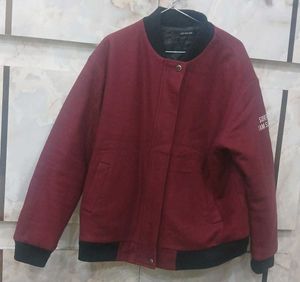 Burgundy Bomber Jacket