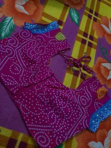 Jaipuri Saree Self Designed Mirror Work
