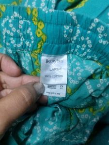 Ethnic Green Printed Skirt