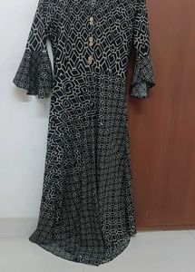 Patterned Black Dress