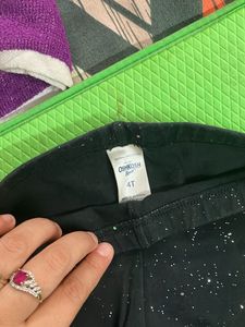 Black Glitter Jeggings 1-4 Years