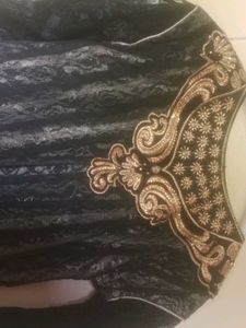 Elegant Black & Gold Kurta Set