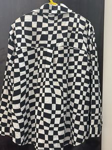 Checkered Print Button-Down Shirt