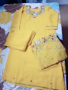 Embellished Suite With Heavy Dupatta