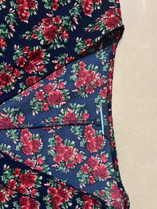 Floral Ajio Jumpsuit With Buttons In Front