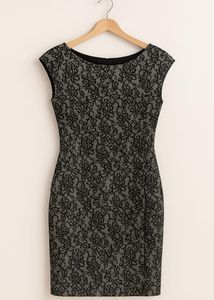 Lace Print Sheath Dress