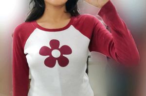 Retro Flower Long Sleeve Tee