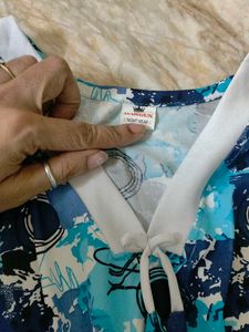 Blue Patterned night gown