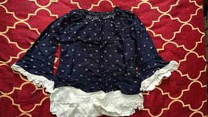 Off-Shoulder Blue Top