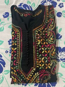 Beautiful Black Chikan kari Kurta.