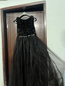 Sequin Net Gown