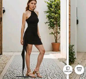 Ruched Halter Mini Dress