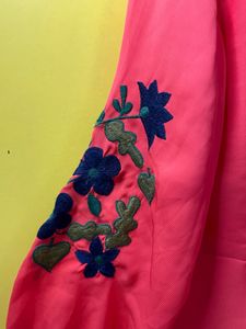 Peplum Tunic Top with Placement Embroidery