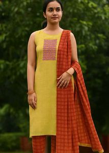 Mirror Work 3 Pc Unstitched Churidar Material