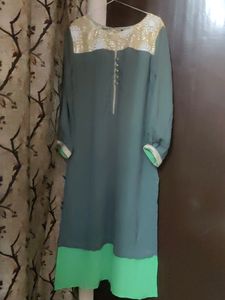 Dual Tone Straight Fit Kurta