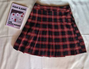 Red Plaid Mini Skirt