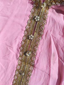Baby Pink Heavy Kurti