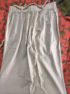 New Linen Beige Wide Leg Pants