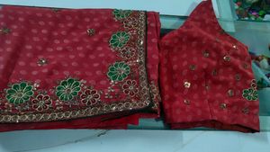 Work Saree With Blouse