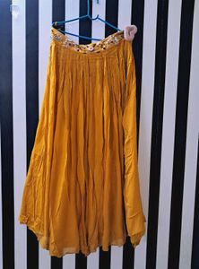 Vibrant Yellow Lehenga with Cape Jacket