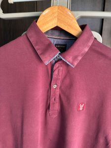 Maroon Long Sleeve Polo Shirt