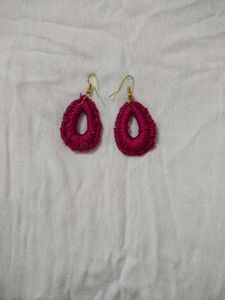 Handmade Crochet Teardrop Earrings