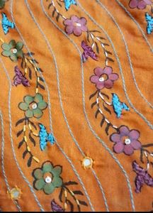 3 piece mirror embroidery cotton unstitched suit
