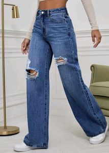 Ripped Wide Leg Jeans