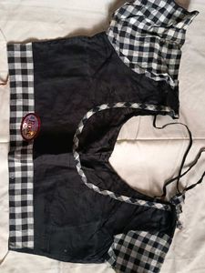 Black & White Checkered Blouse