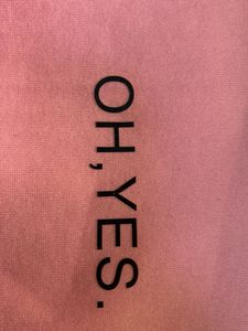 Pink &#39;OH YES&#39; Hoodie - Size M