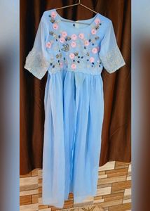 Front Cut Kurta Plazo Dupatta Set