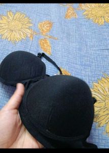Cotton Padded Black Bra