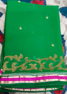 Green Saree With Blouse