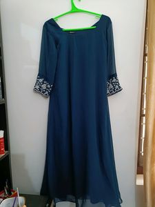 Teal Blue Georgette Set