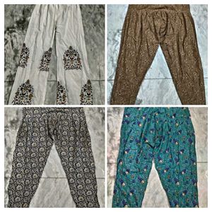 combo 4 cotton women patiyala salwaar