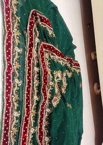 Full Zari Work Bride Saree Hand Made Without Damag