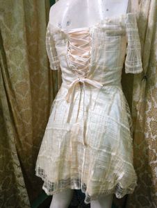 Cream Off-Shoulder Dress