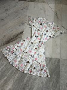 Floral Print Lace Dress