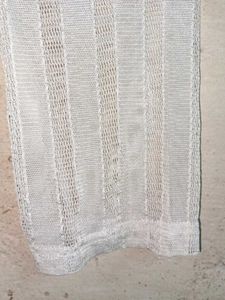 See-through Fashion Shrug Top Full-sleeve White
