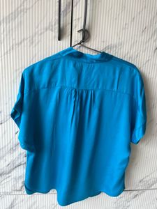 Blue Embroidered Top