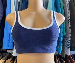 Blue Cropped Tank Top