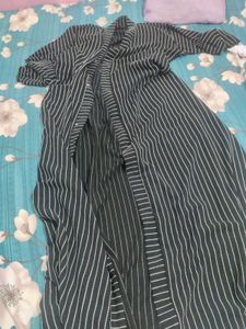 Striped Black abaya