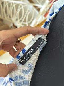 Blue &amp; White Print Dress ₹600 Sale ⚡️⚡️
